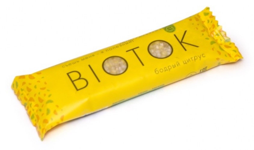 Batonchik myusli Biotok bodryj citrus